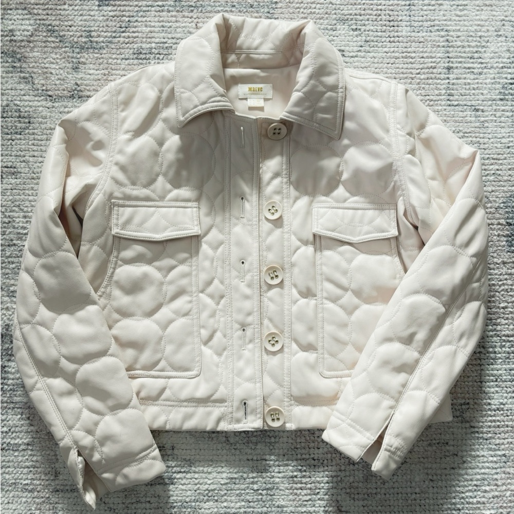 Maeve Anthropologie Faux Vegan Leather Jacket SZ 6